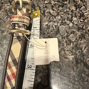 Liz Claiborne Plaid Collar NWT